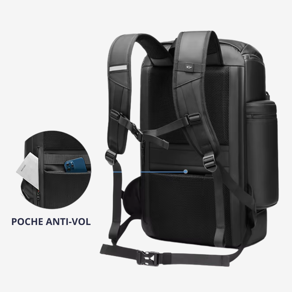 Bagage cabine 55 litres porté en voyage