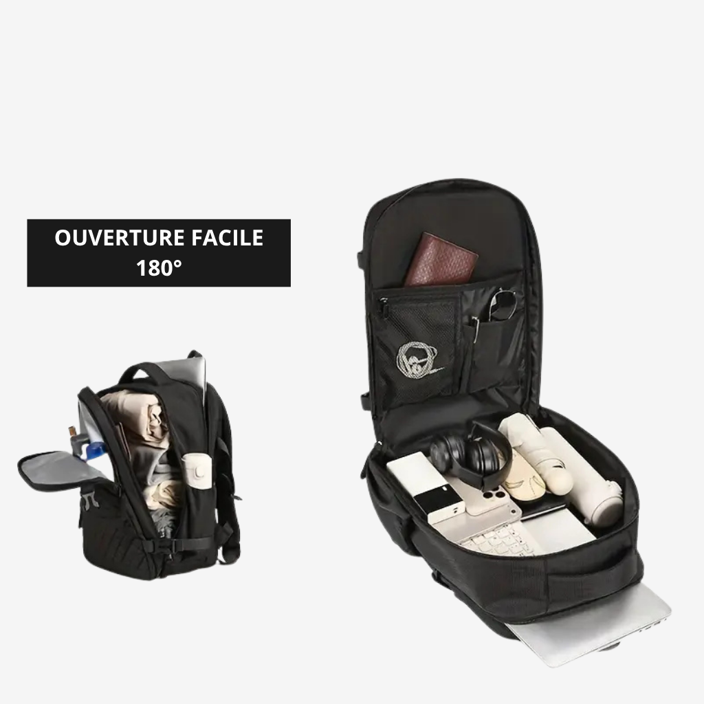 Sac à dos cabine sous le siège de l'avion