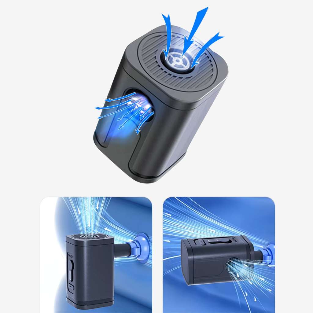 Mini pompe électrique tenue dans la main