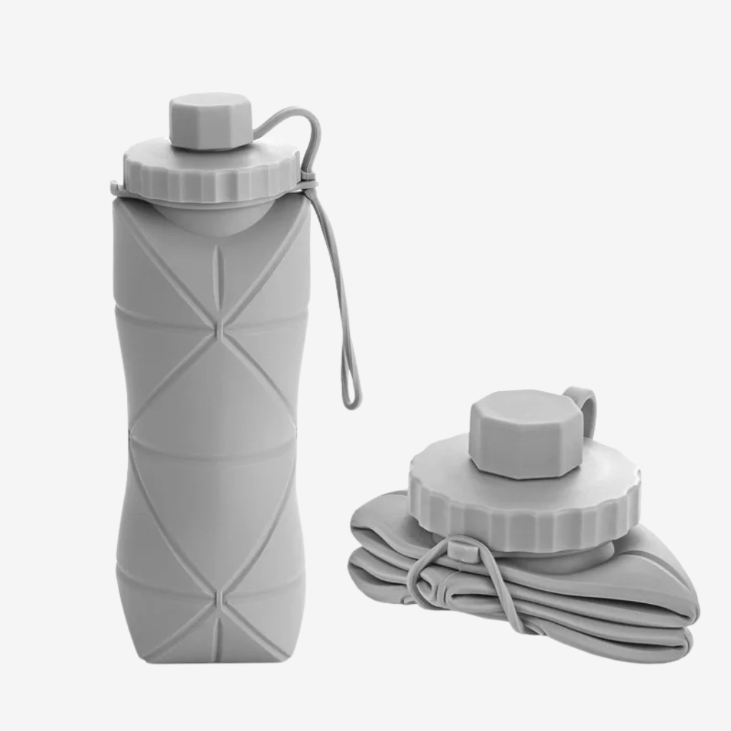 Levant — Bouteille de Voyage Pliable 600 ml, détail du silicone