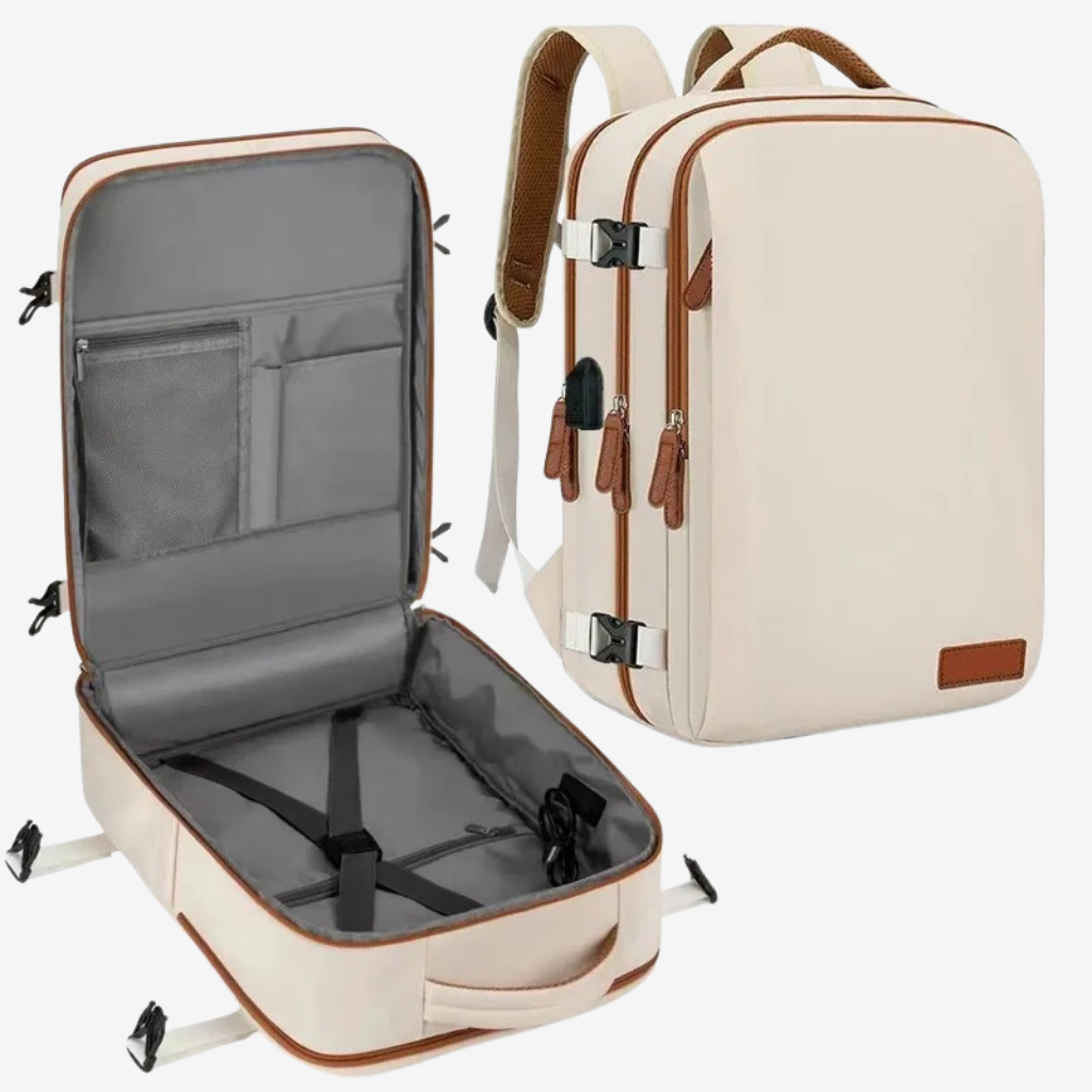Sac à dos cabine 36 litres ouvert avec rangements