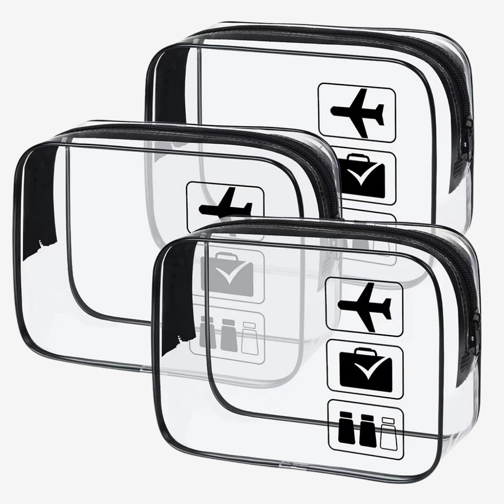 Halte — Trousses Transparentes pour Liquides Cabine, vue principale du lot de 3