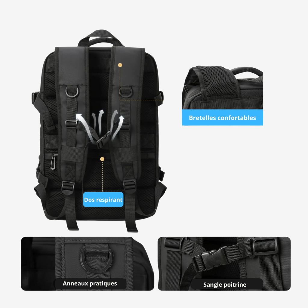 Coloris disponibles du sac à dos cabine extensible
