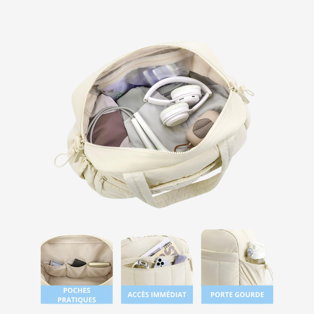 Compartiment principal ouvert du sac cabine 22 litres