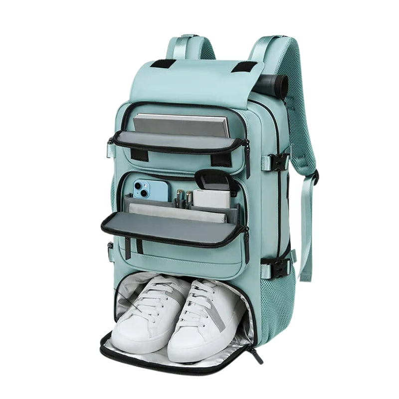 Sac à dos porté en situation de voyage