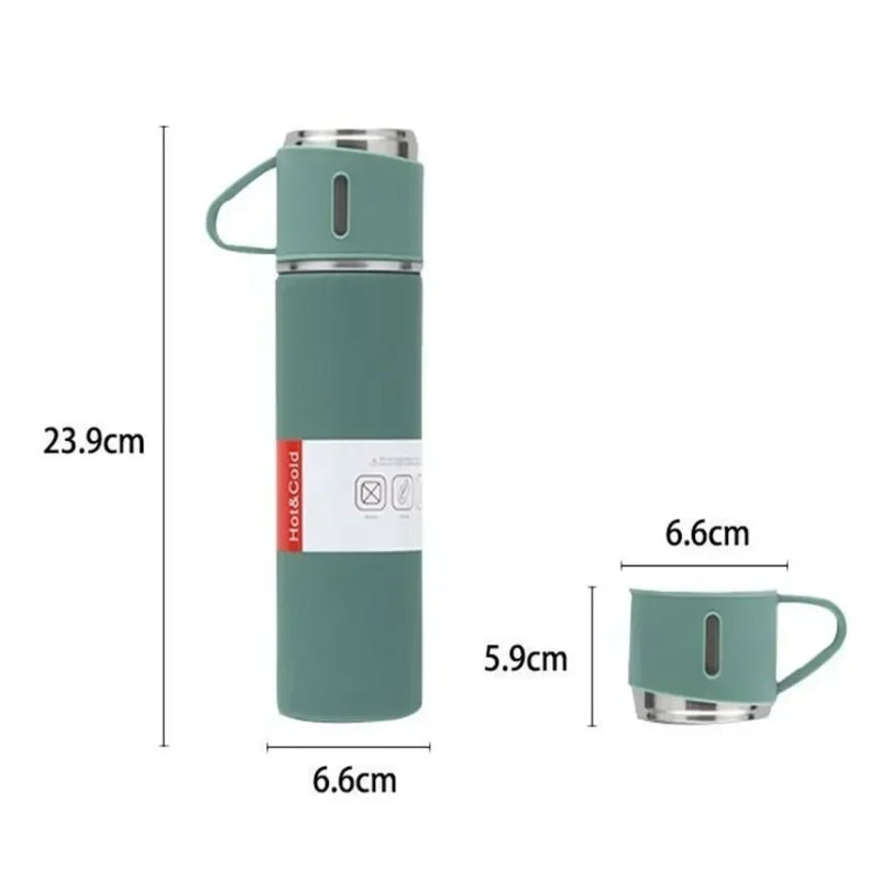 Thermos isotherme en situation de voyage en extérieur