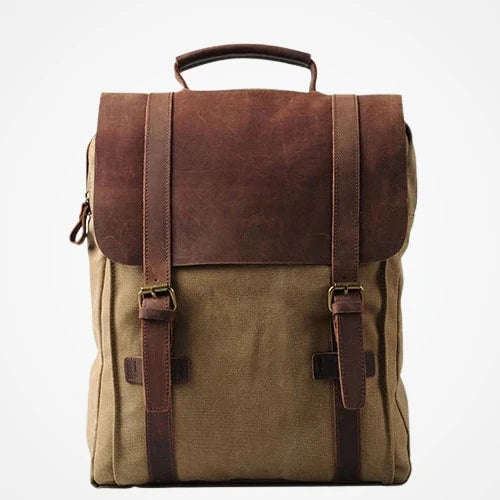 Sac à dos vintage homme coloris kaki
