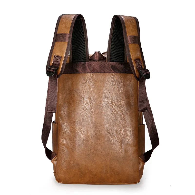 Poches intérieures du sac à dos homme en cuir PU