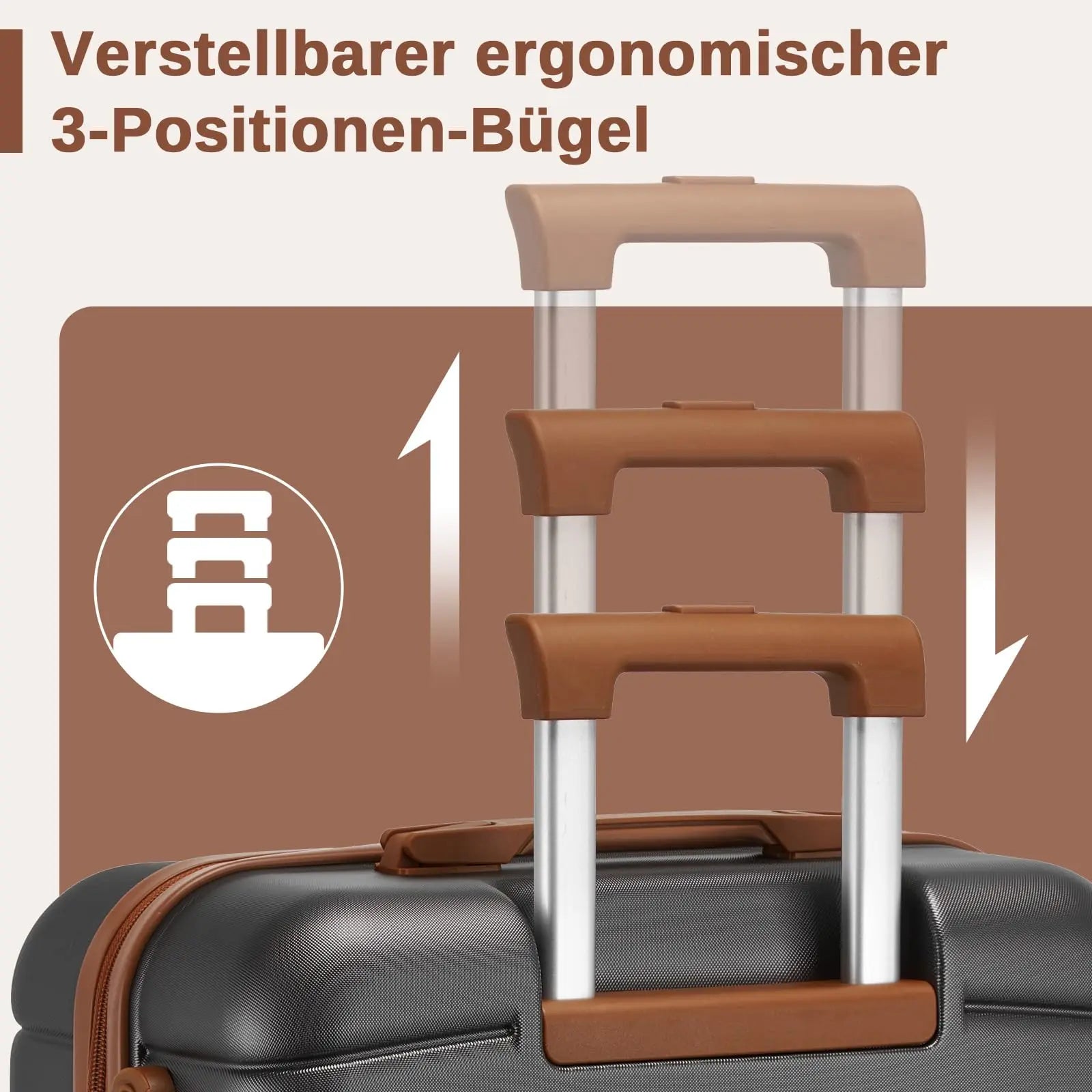 Valise rigide ABS et polycarbonate en situation de voyage