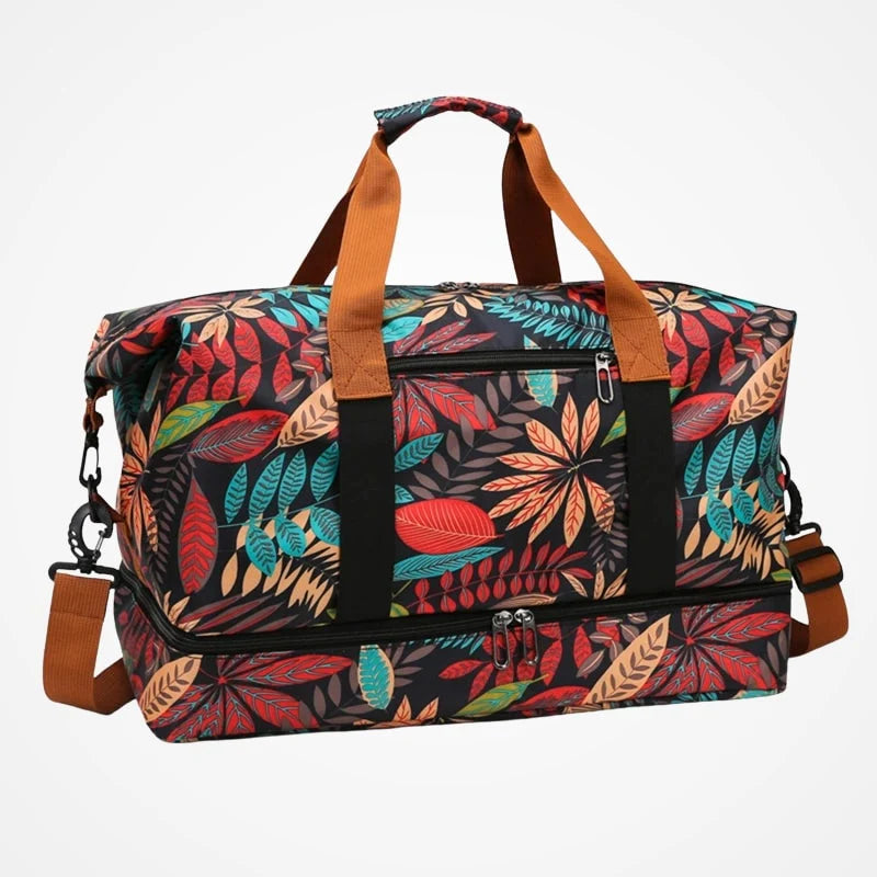 Sac bandoulière femme en nylon pour voyage vue de face