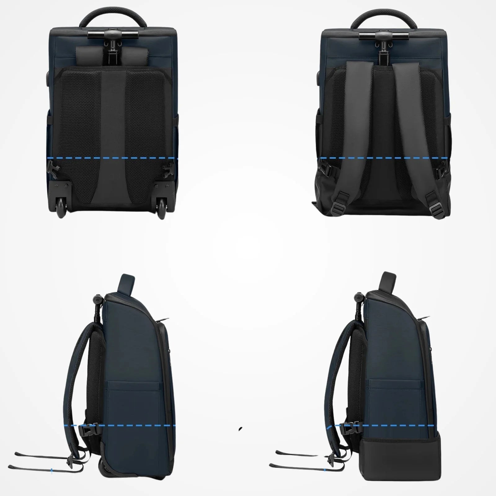 Vue d'ensemble du sac à dos valise à roulettes