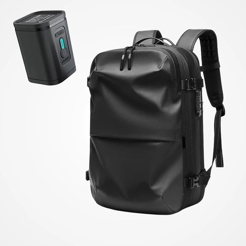 Sac à dos de voyage avec compression sous vide vue de face