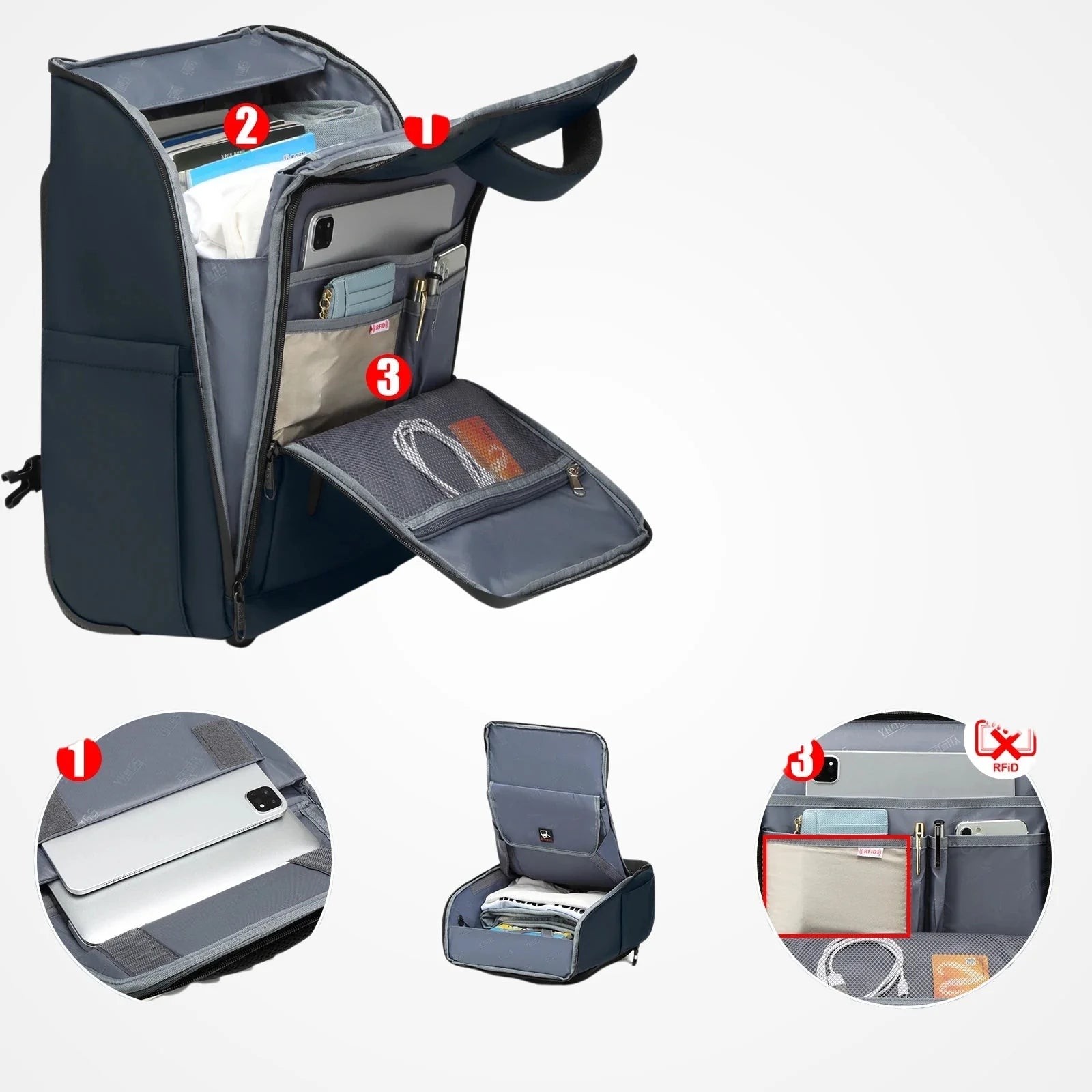 Compartiment ordinateur du sac valise