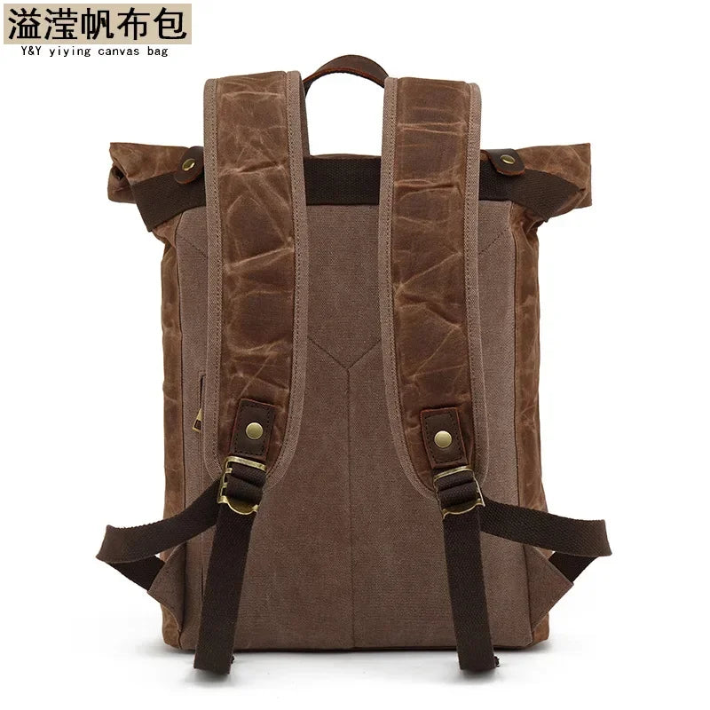 Fermeture roll top du sac en toile