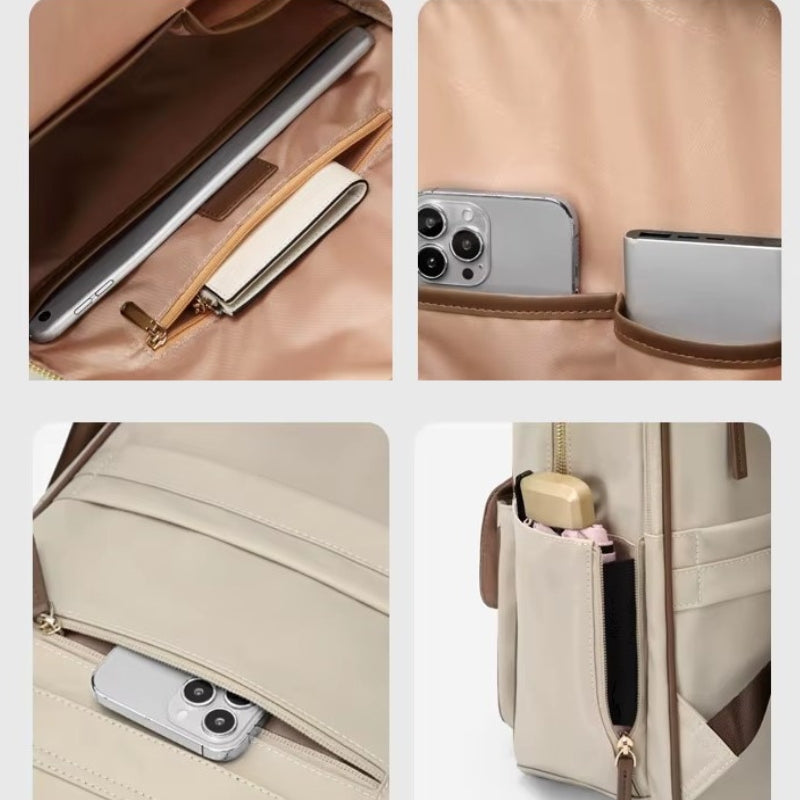 Intérieur organisé du sac à dos chic