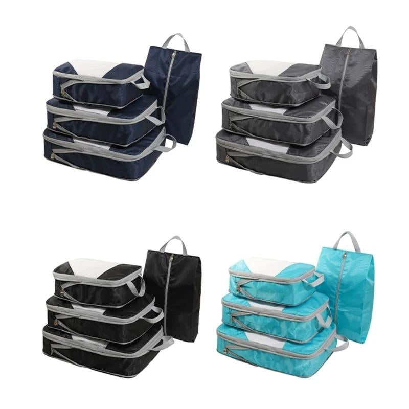 Détails des rangements de l'organisateur de valise