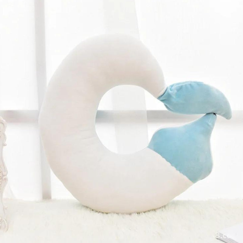 Détail du revêtement doux du coussin enfant