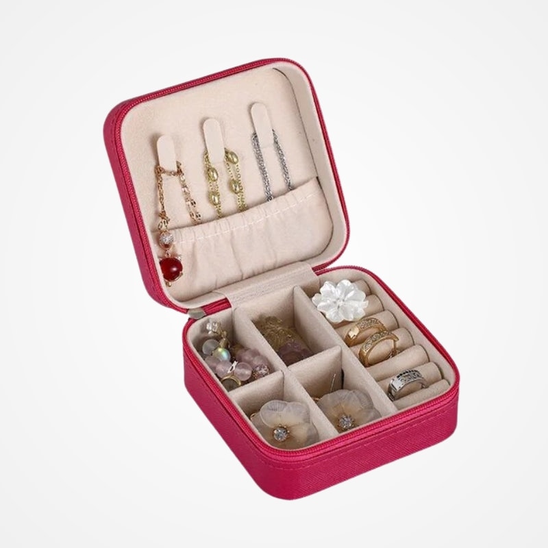 Boîte à bijoux de voyage compacte fermée