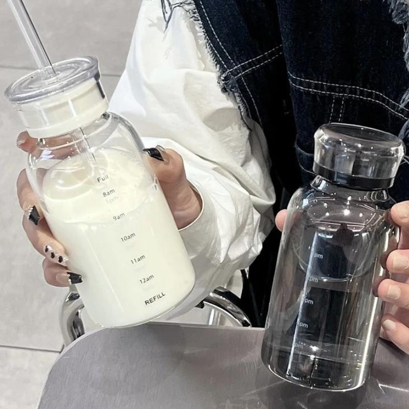 Détail du couvercle à visser de la gourde en verre