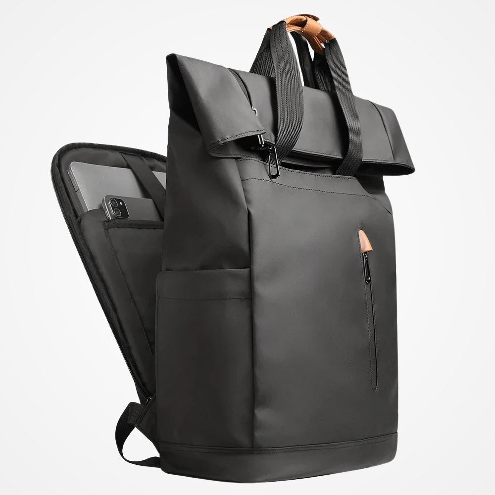 Sac à dos roll top imperméable pour ordinateur portable