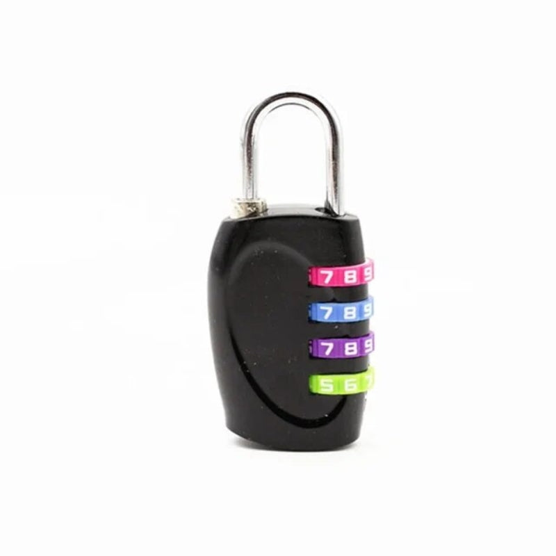 Cadenas à combinaison pour bagage en gros plan