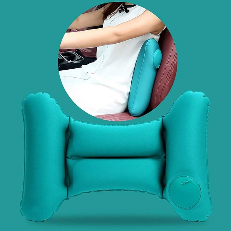 Coussin de cou gonflable vu de profil