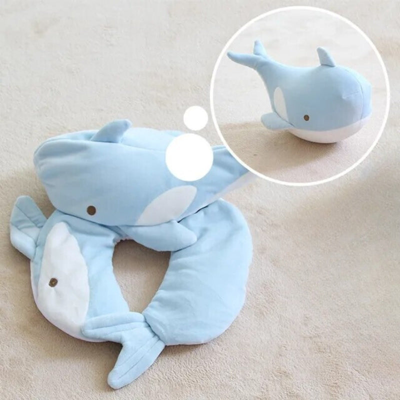 Coussin de voyage enfant replié pour le transport
