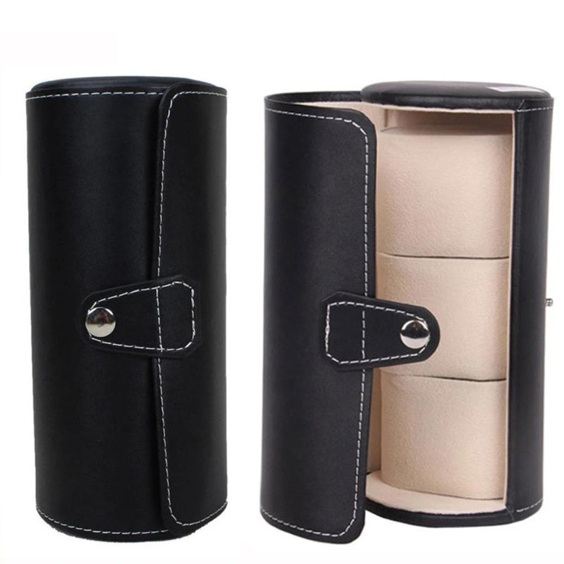 Étui à montre ouvert avec coussin de maintien