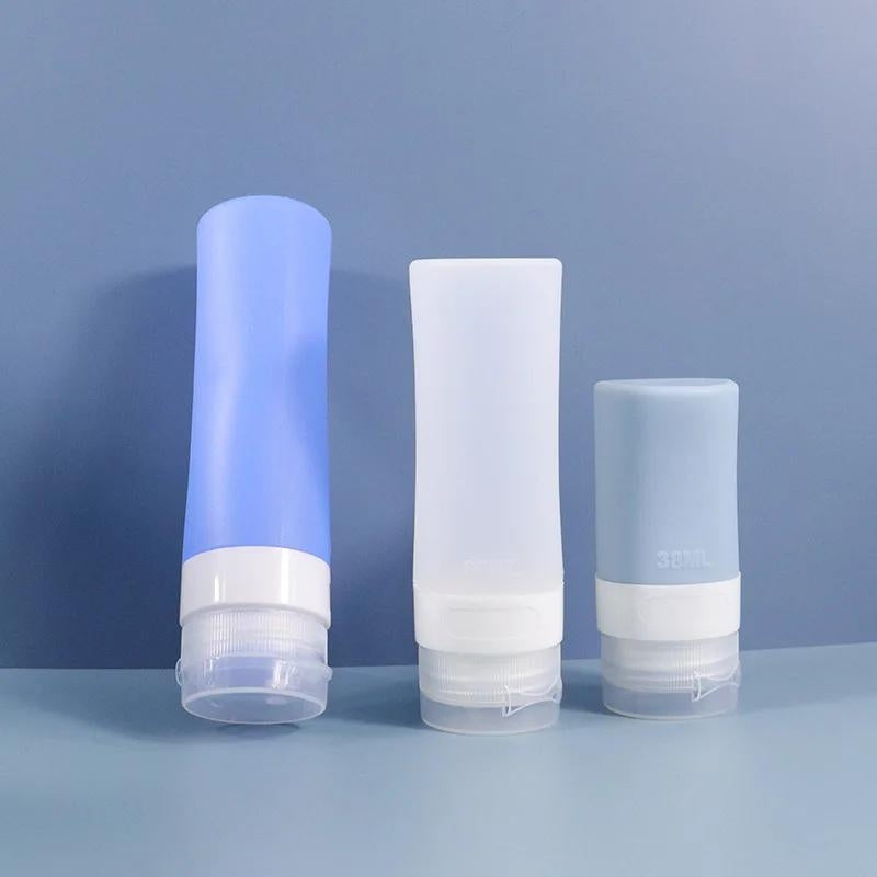 Flacon de voyage souple rempli de gel douche