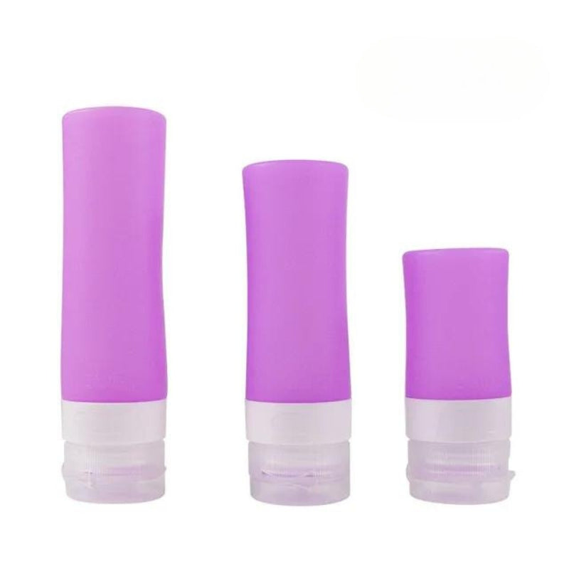 Flacon souple rechargeable pour produits d'hygiène en voyage