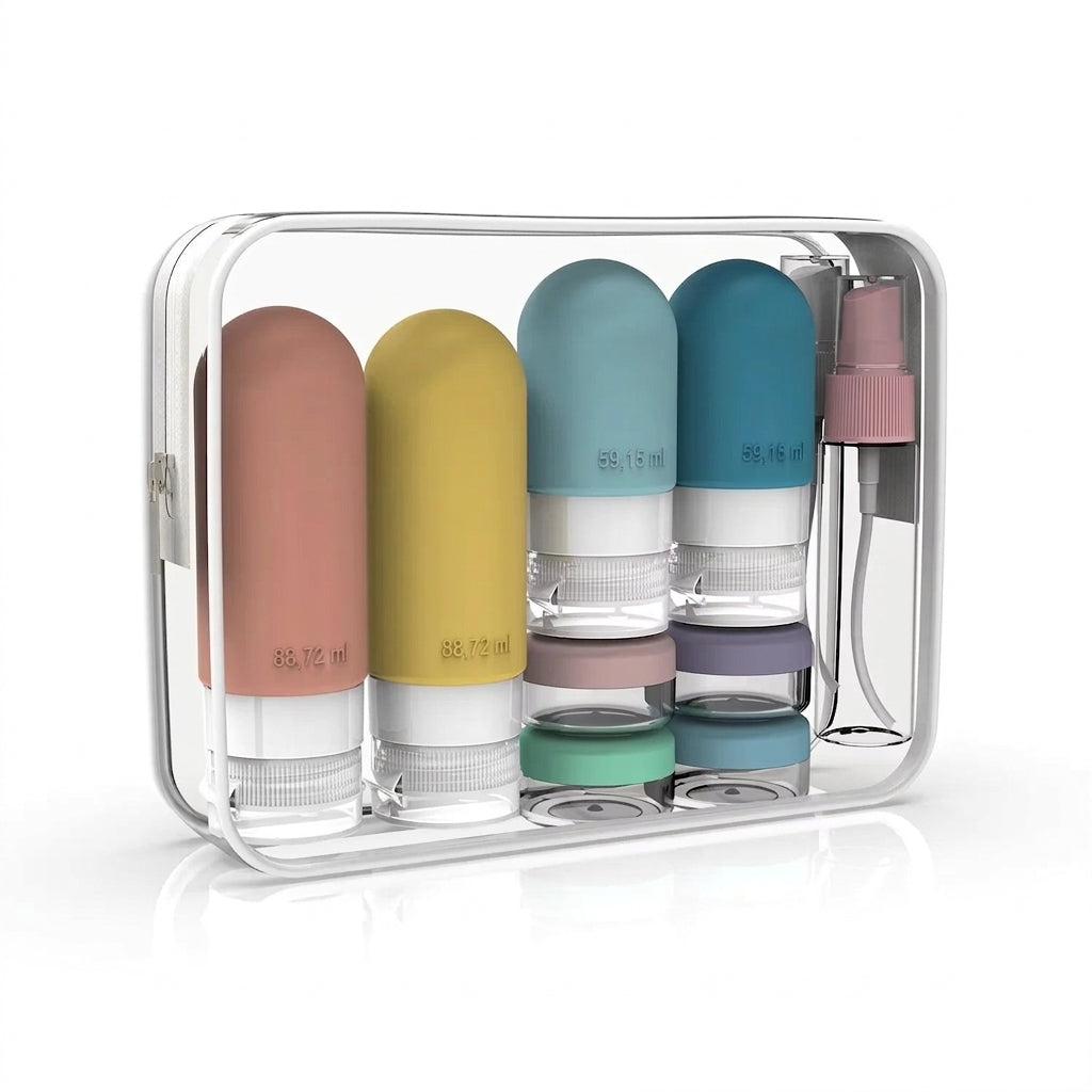 Flacons de voyage en silicone de différents formats