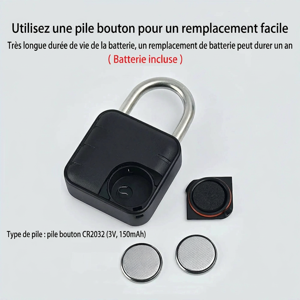 Recharge de la batterie du cadenas connecté