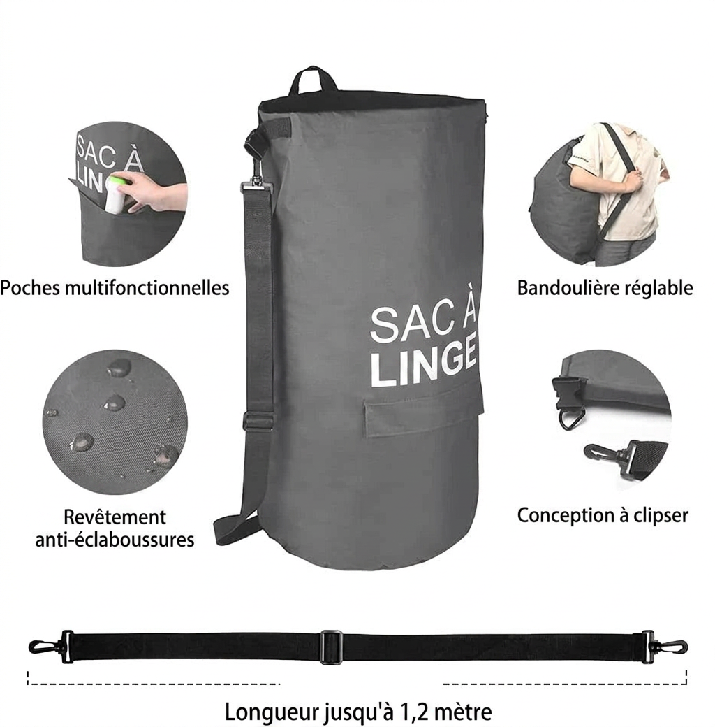 Estuaire — Sac à Linge de Voyage Imperméable 71 L, utilisation en voyage