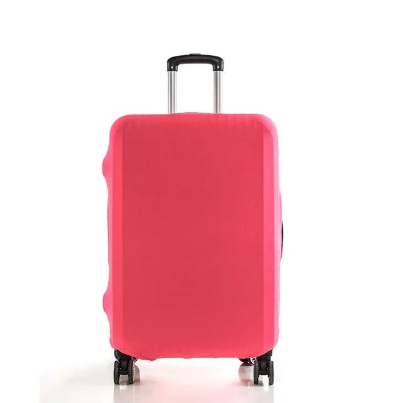 Housse de protection extensible installée sur une valise cabine