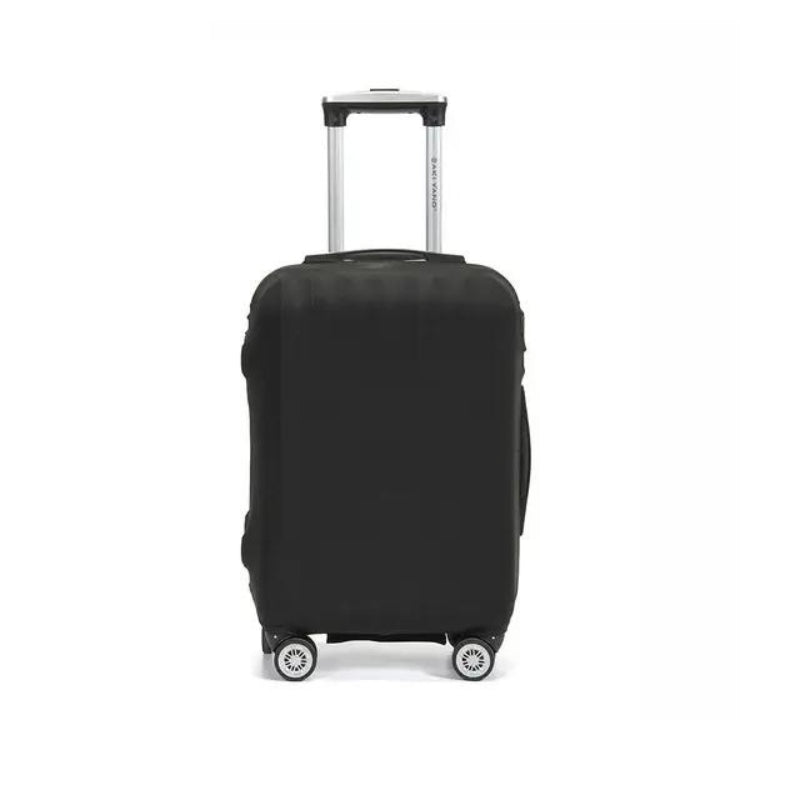 Housse de protection noire installée sur une valise