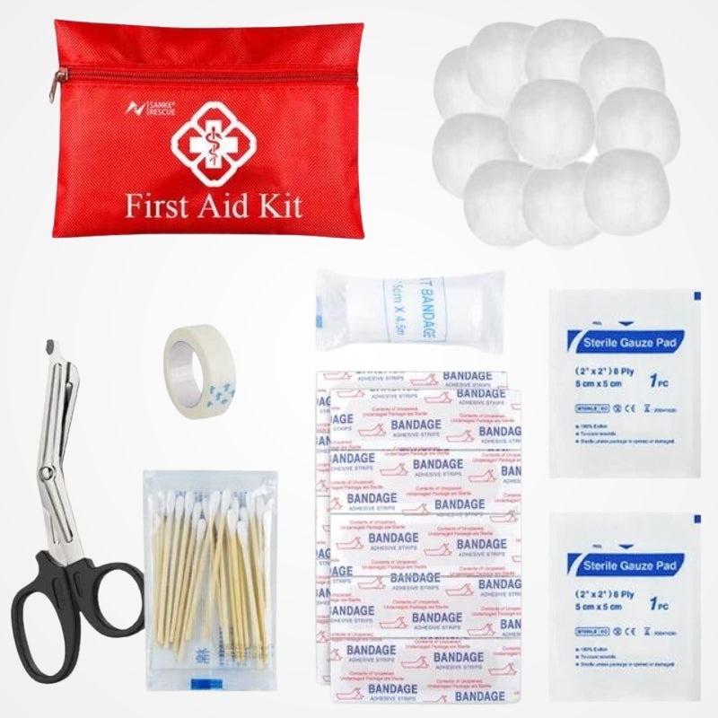 Trousse de premiers secours de voyage rouge