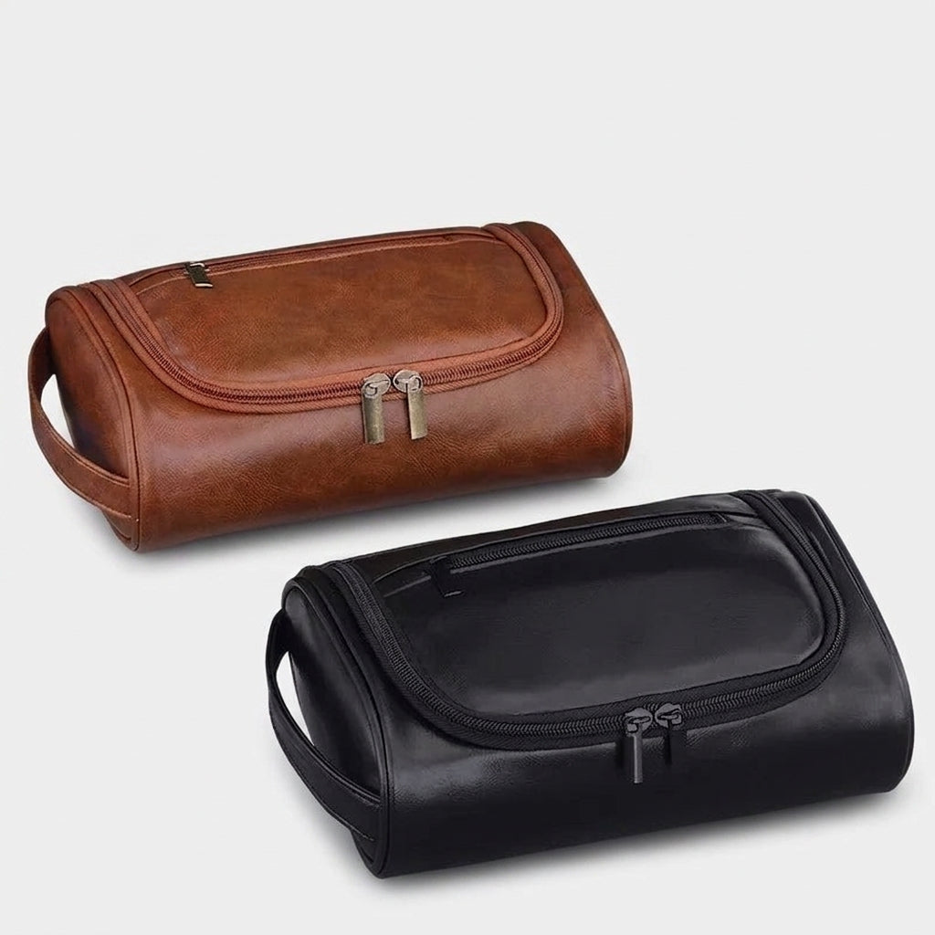 Quai — Trousse de Toilette en Cuir Grande Capacité, vue principale