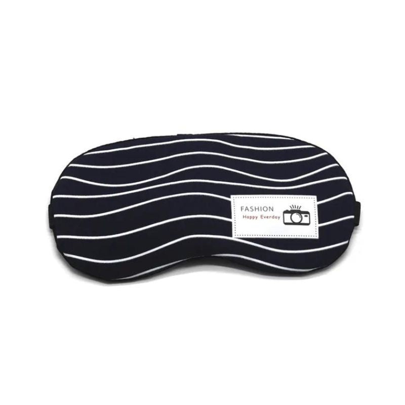 Masque de sommeil occultant à motifs vue de face