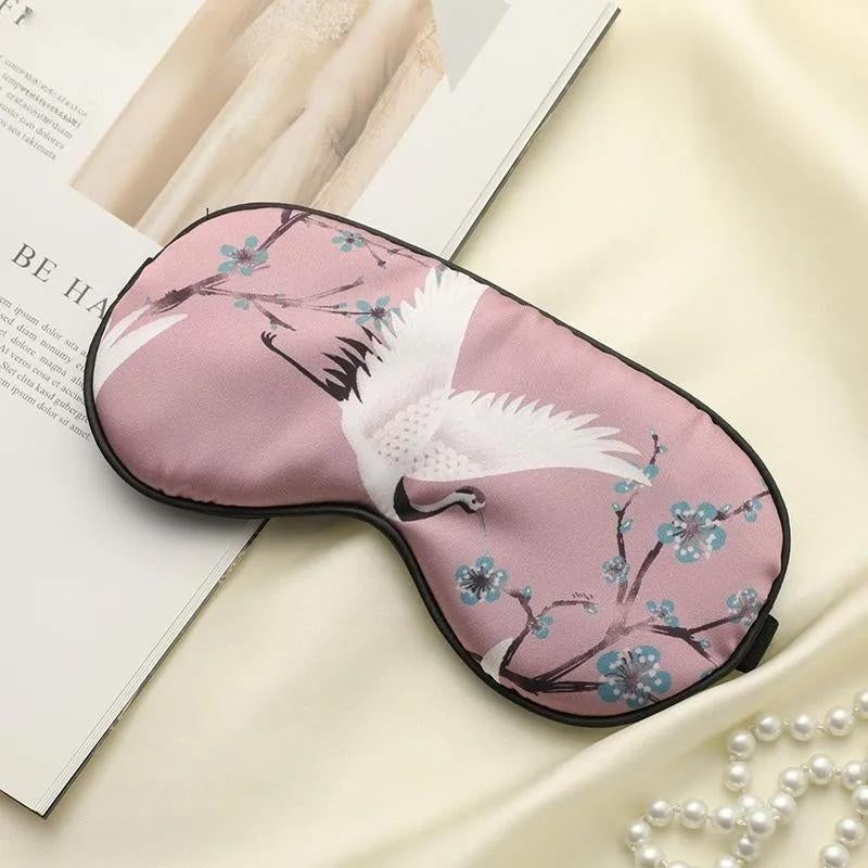 Masque de sommeil satin coloris bleu