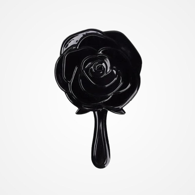Miroir de poche pliable en forme de rose
