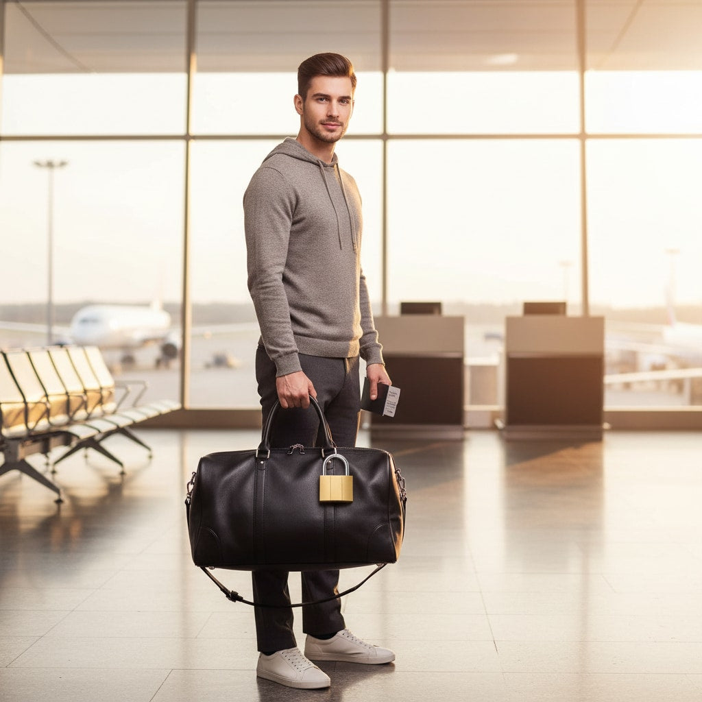 Cadenas de voyage fixé sur une valise