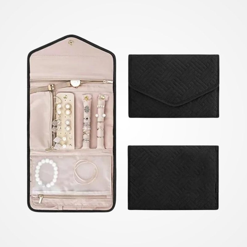 Pochette à bijoux de voyage compacte fermée
