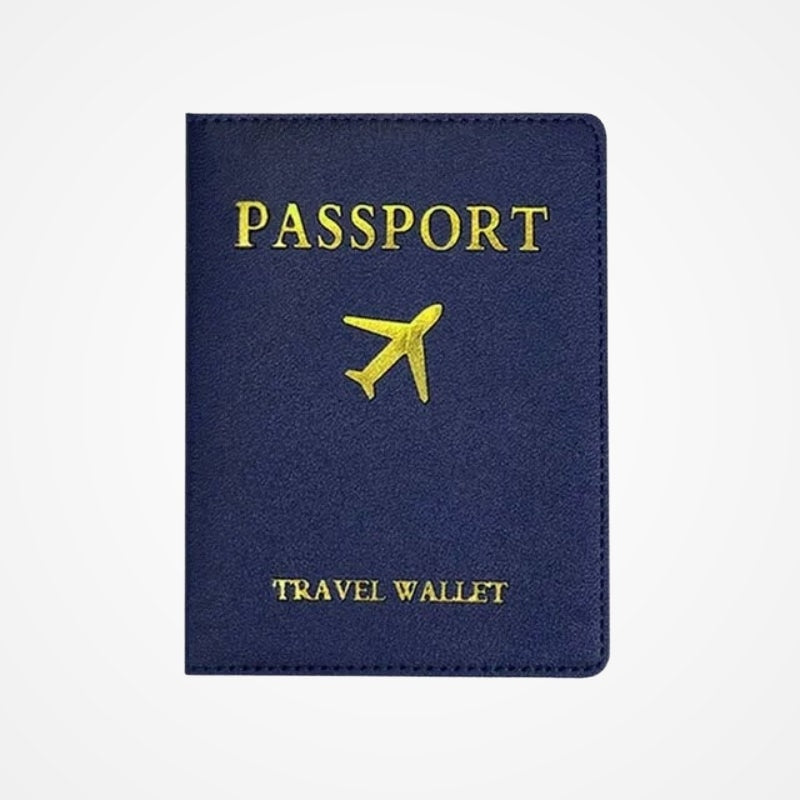 Porte-documents de voyage en simili cuir fermé