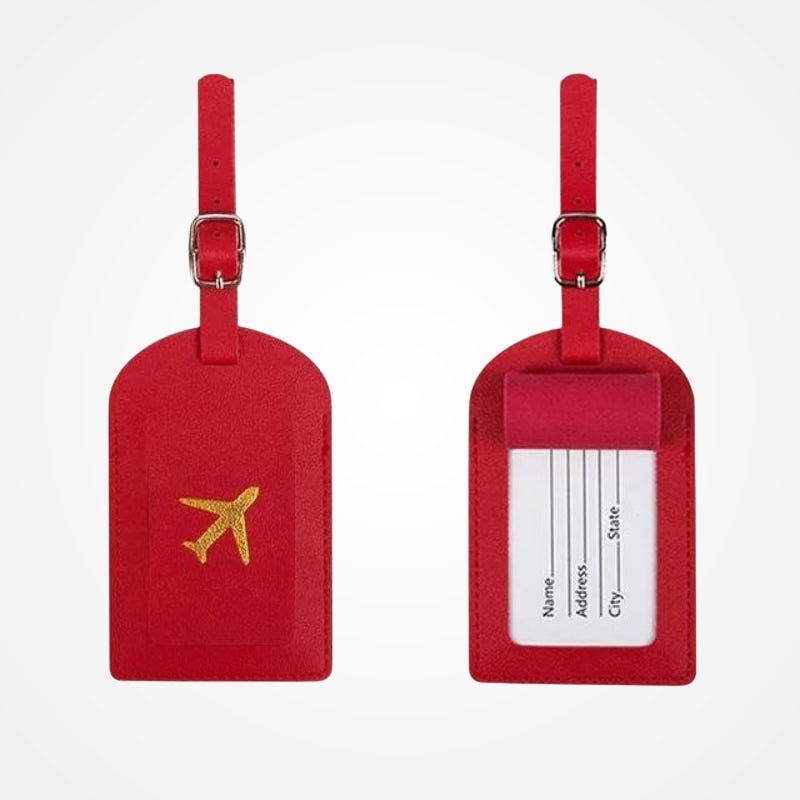 Porte-étiquette bagage, vue de face avec fenêtre d'identification