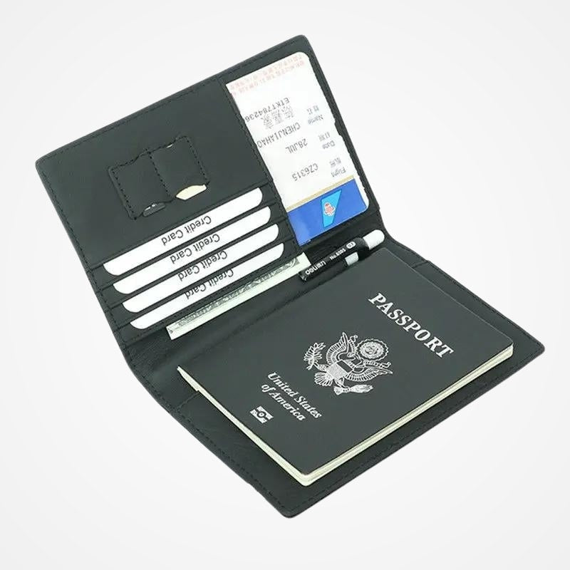 Passeport glissé dans l'étui de protection