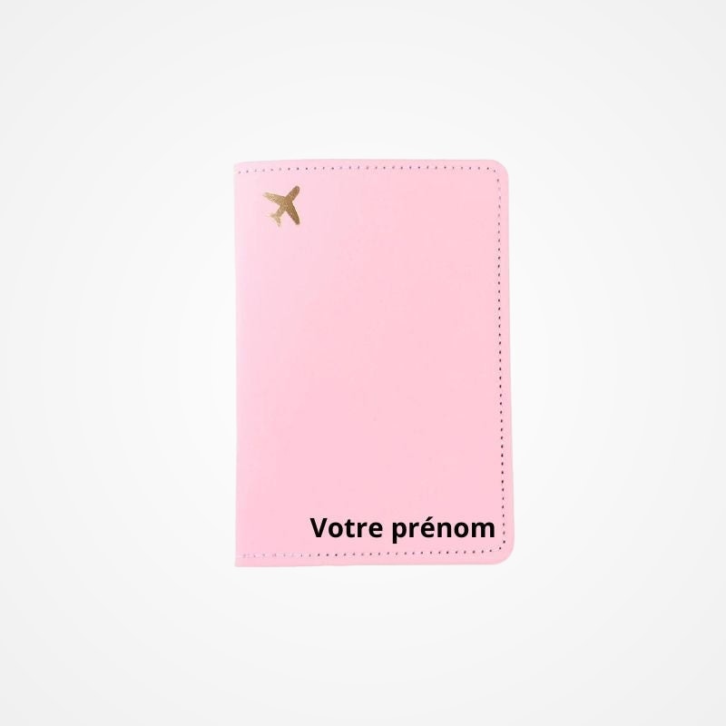 Protège-passeport personnalisable avec prénom, vue de face