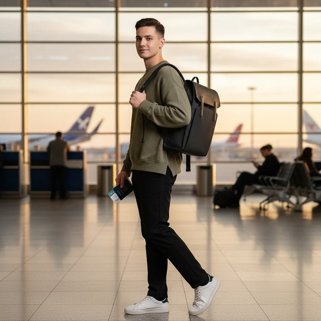 Sac à dos de voyage porté en extérieur