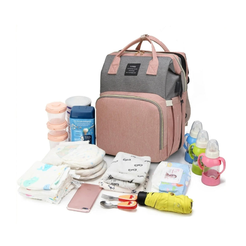 Sac à langer déplié en lit bébé
