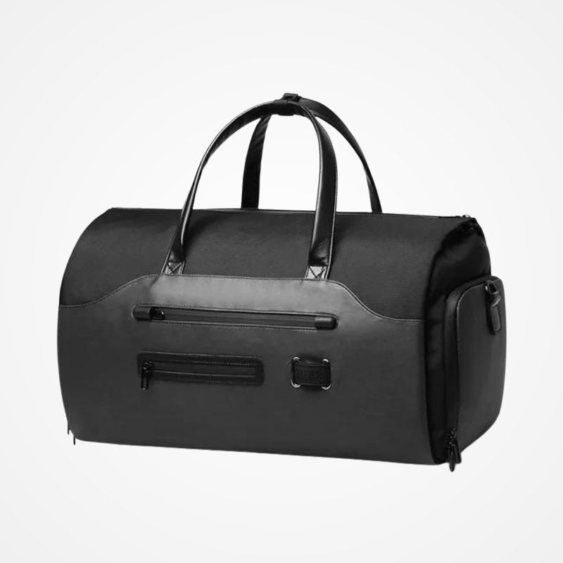 Détail des finitions du sac de voyage porte-costume