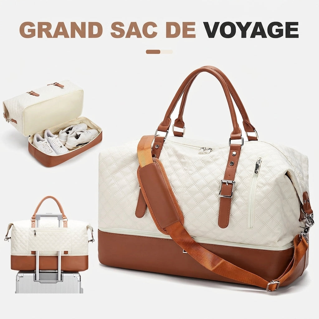 Rangements intérieurs du sac de voyage femme